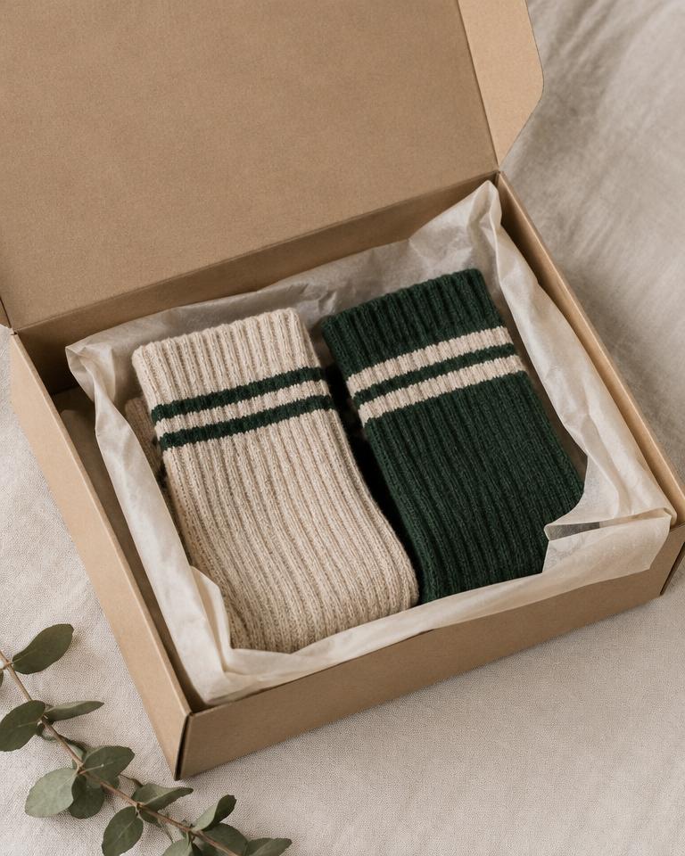 Østerbro Heritage Sock in a recycled carton gift box